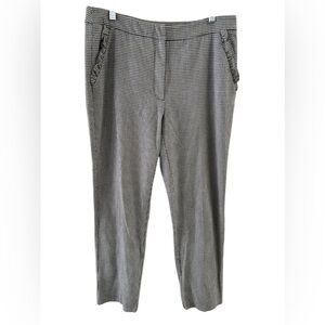 Zara basic tweed black and white straight leg dress pants